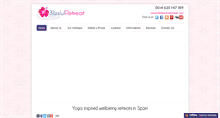 Desktop Screenshot of blissfulretreat.com